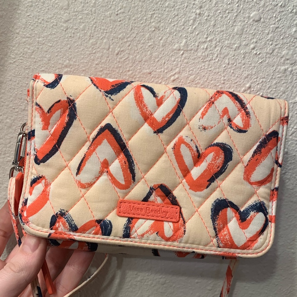 Vera Bradley Crossbody bag/wallet Hearts Pink